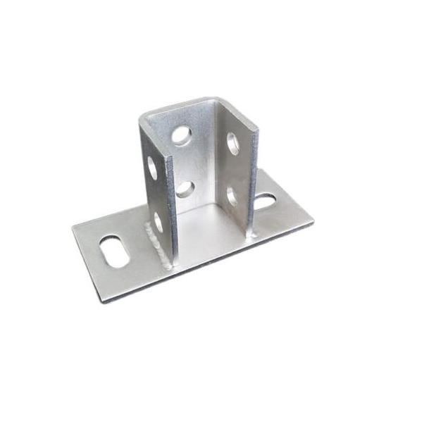 Strut channel post bases,steel,zinc/plated 