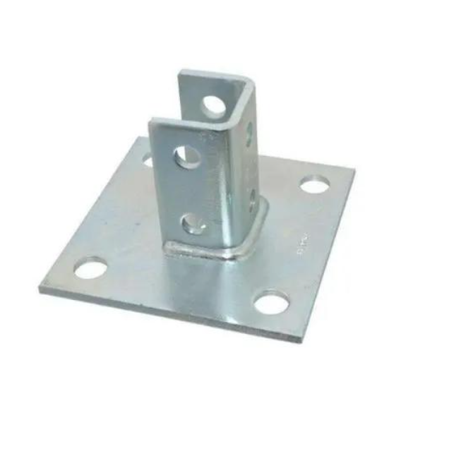 Strut channel post bases,steel,zinc/plated 