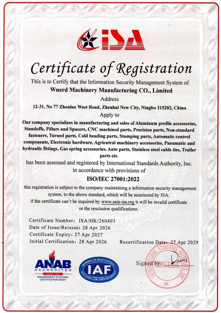 ISO27001 Security Certificate
