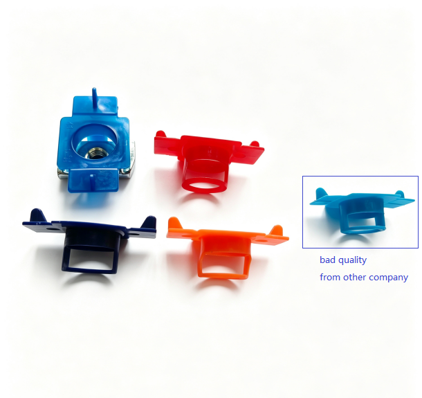 Plastic holder for channel squeeze nut 